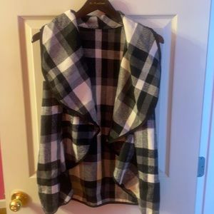 Black and white vest